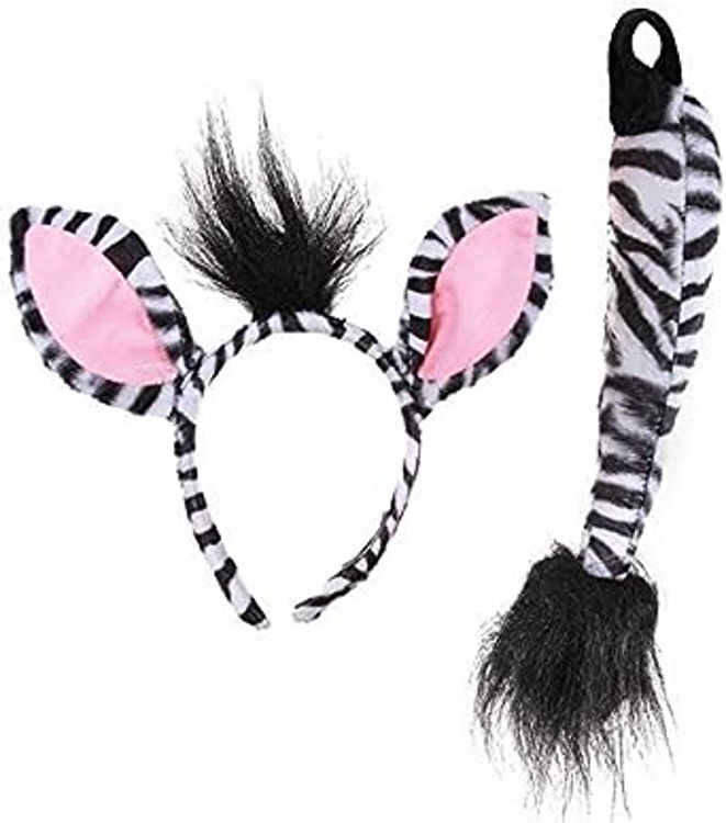 Picture of 7022 / 0225 ZEBRA EARS AND TAIL DRESS UP SET